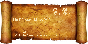 Heffner Niké névjegykártya